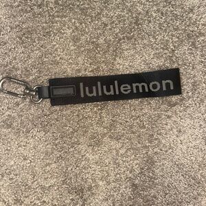 Lululemon Black Keychain with Silver Clip